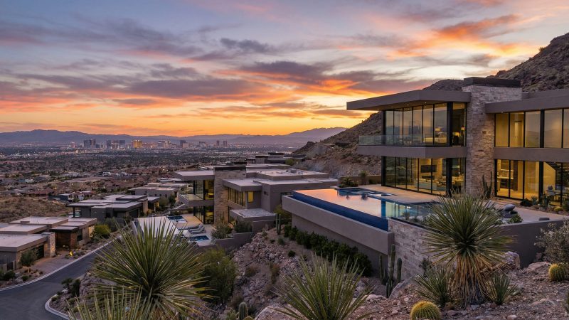 Ascaya modern hillside estates above Las Vegas Valley