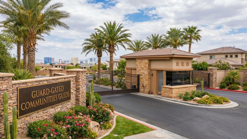 Guard-gated community entrance in Las Vegas