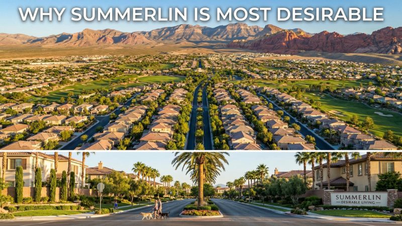 Summerlin luxury community Las Vegas aerial view