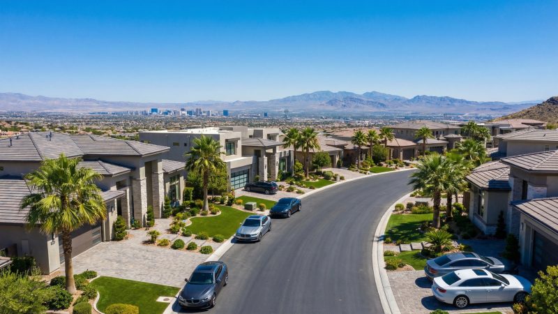Henderson Nevada city overlook with mountain views