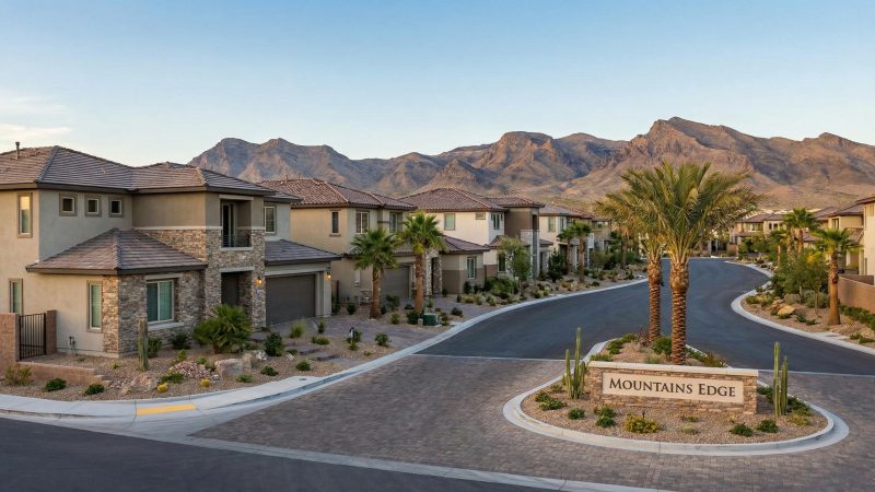 Mountains Edge community with desert mountain views