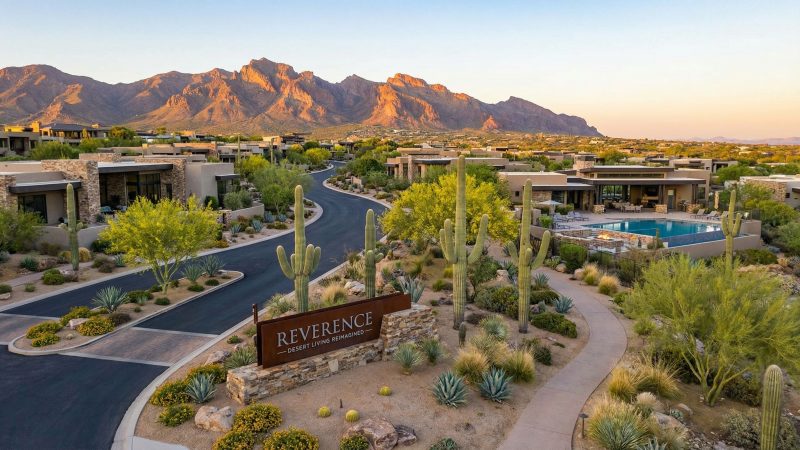 Reverence community in Summerlin with mountain views