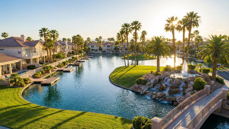 The Lakes waterfront community in Southwest Las Vegas